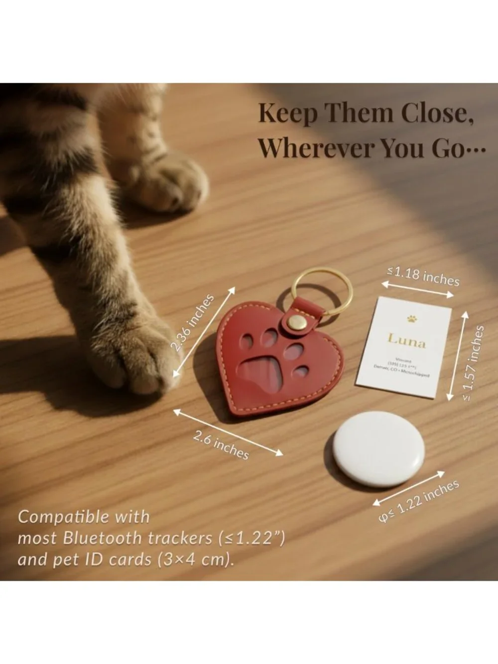 Pet Fur Keepsake Keychain - Memory Charm for Dog & Cat Lovers, Pet Memorial Gift